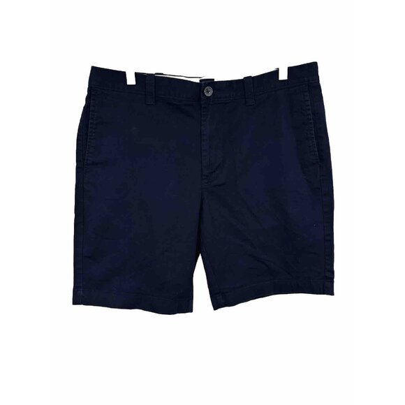 J Crew Shorts Mens Size 32 Navy Blue Solid 9" Inseam Casual Chino - Picture 1 of 10